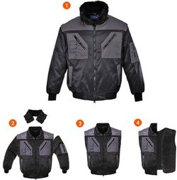 Zweifarbige Pilotjacke