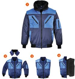 Zweifarbige Pilotjacke