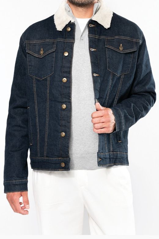 Cazadora vaquera forro sherpa hombre