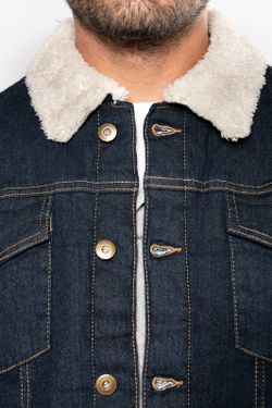 Cazadora vaquera forro sherpa hombre