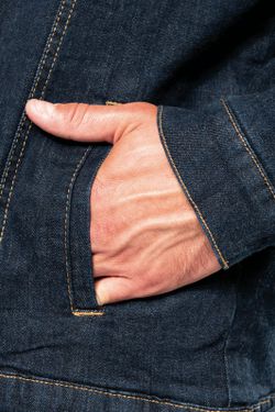Cazadora vaquera forro sherpa hombre