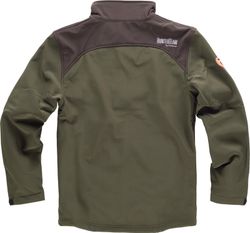 Workshell-Jacke mit zwei Seitentaschen, kombiniert Hunting Green / Brown