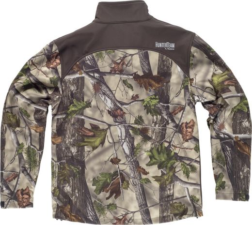 Workshell-Jacke mit Aufdruck, mit 2 Seitentaschen und 2 Brusttaschen Camouflage Forest Green Brown