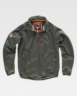 Kombinierte leichte Workshell-Jacke mit 2 Seitentaschen Forest Green