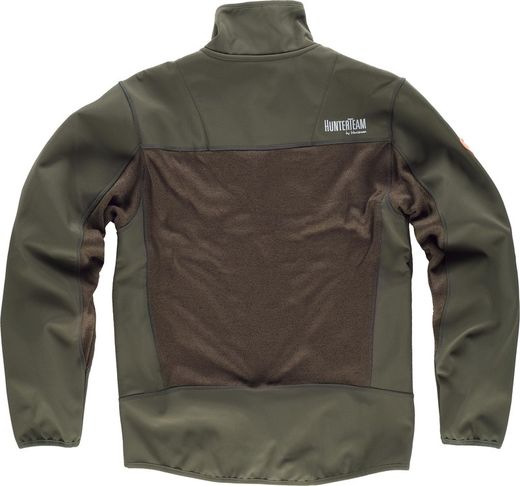 Cazadora workshell punto Verde Caza / Marron