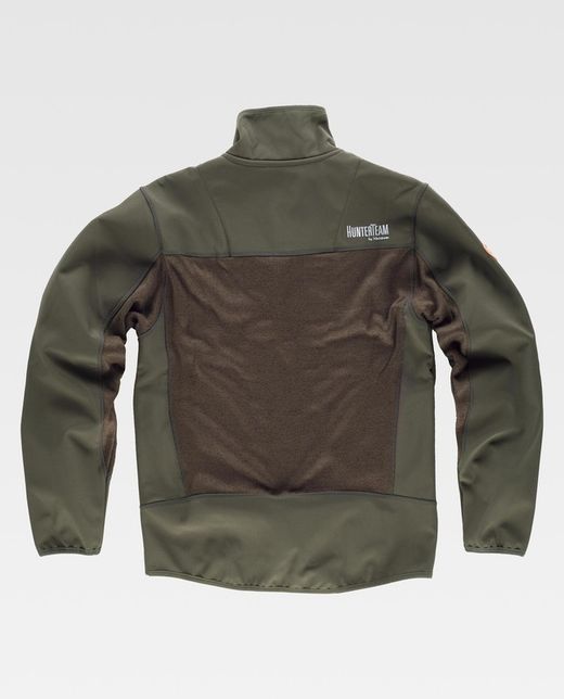 Cazadora workshell punto Verde Caza / Marron