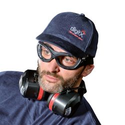 CENCOM, gafa estilo aviador ventilada, ocular claro 1F