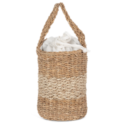 Cesta/Bolso de yute y junco