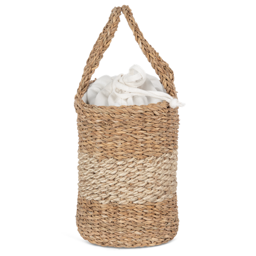 Cesta/Bolso de yute y junco