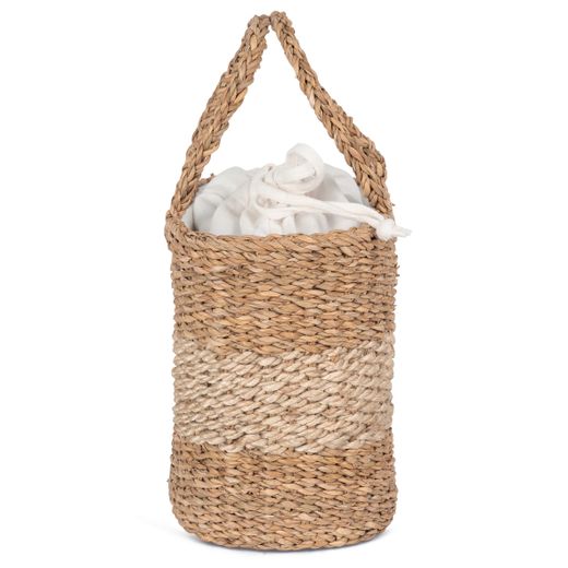 Cesta/Bolso de yute y junco