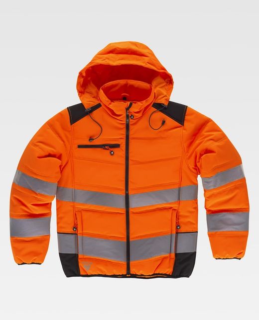 Chaleco acolchado combinado Naranja / Negro