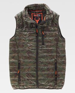 Gepolsterte Weste mit 2 Seitentaschen Camouflage Brown