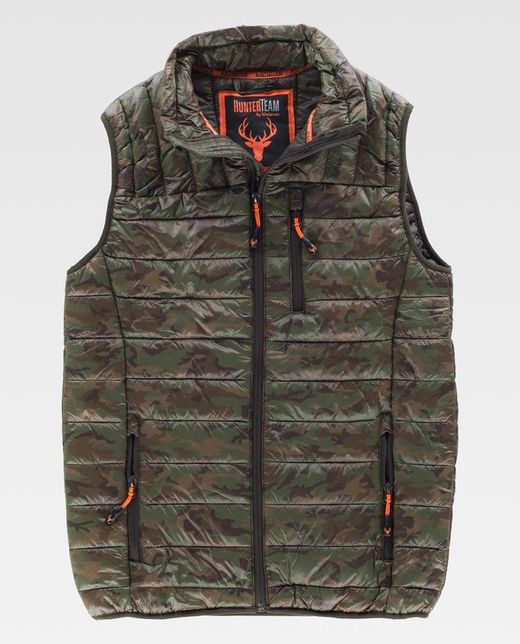 Gepolsterte Weste mit 2 Seitentaschen Camouflage Brown