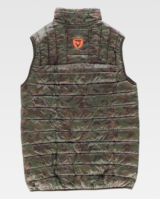 Gepolsterte Weste mit 2 Seitentaschen Camouflage Brown
