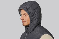 Gilet imbottito con cappuccio per adulti