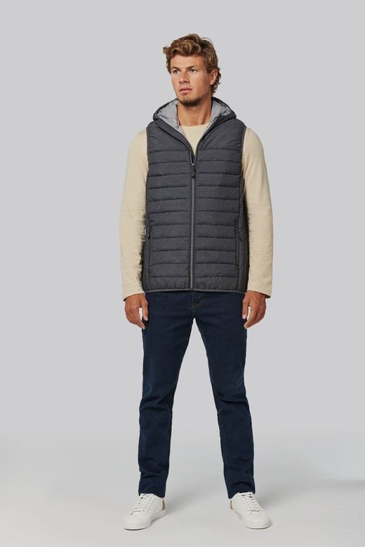 Gilet imbottito con cappuccio per adulti