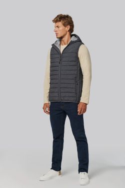 Gilet imbottito con cappuccio per adulti