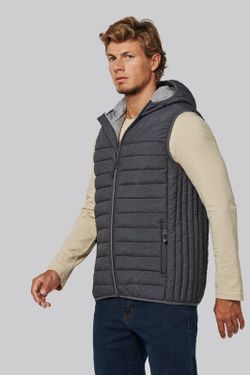 Gilet imbottito con cappuccio per adulti
