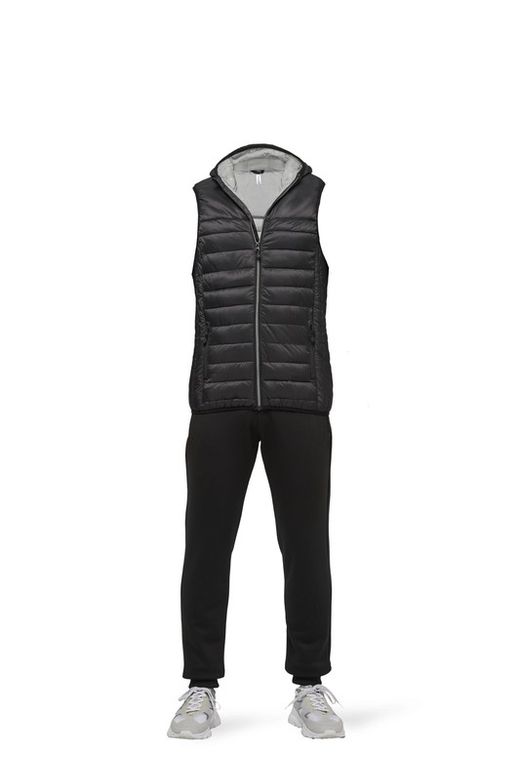 Gilet imbottito con cappuccio per adulti