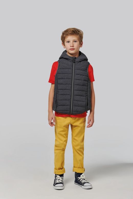 Gilet imbottito con cappuccio per bambini