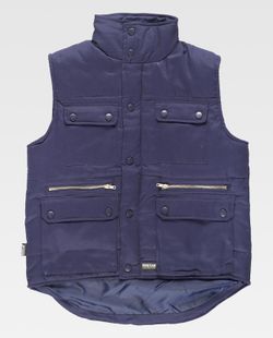 Chaleco acolchado con cortavientos 100% Algodón Marino