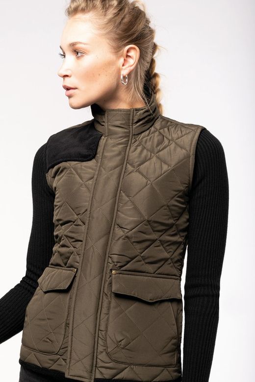 Gilet matelassé diamants pour femme