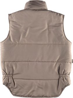 Chaleco acolchado con cortavientos en mangas Beige