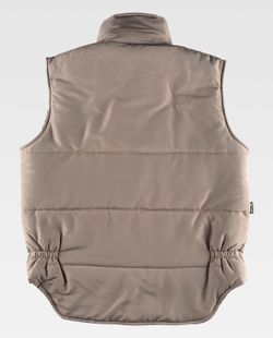Gilet imbottito e multitasche, con giacca a vento in maniche beige