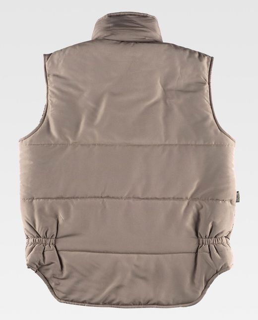 Gilet imbottito e multitasche, con giacca a vento in maniche beige