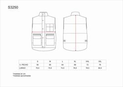 Gepolsterte Weste und Mehrfachtasche mit Windjacke an den Ärmeln Grau