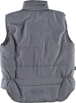 Gepolsterte Weste und Mehrfachtasche mit Windjacke an den Ärmeln Grau