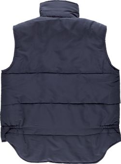 Gepolsterte Weste mit mehreren Taschen und Windjacke in Navy-Ärmeln