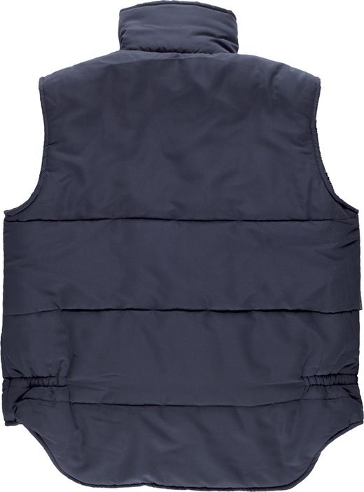 Gepolsterte Weste mit mehreren Taschen und Windjacke in Navy-Ärmeln