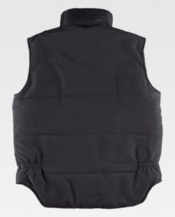 Chaleco acolchado cortavientos en mangas Negro