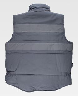 Gepolsterte Weste und Mehrfachtasche mit Windschutz und 2 reflektierenden Bändern Grau