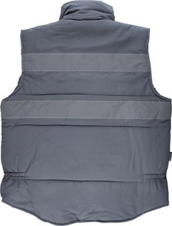 Gepolsterte Weste und Mehrfachtasche mit Windschutz und 2 reflektierenden Bändern Grau