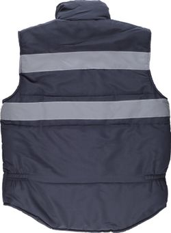 Gepolsterte Weste und Mehrfachtasche mit Windjacke und 2 reflektierenden Bändern Navy