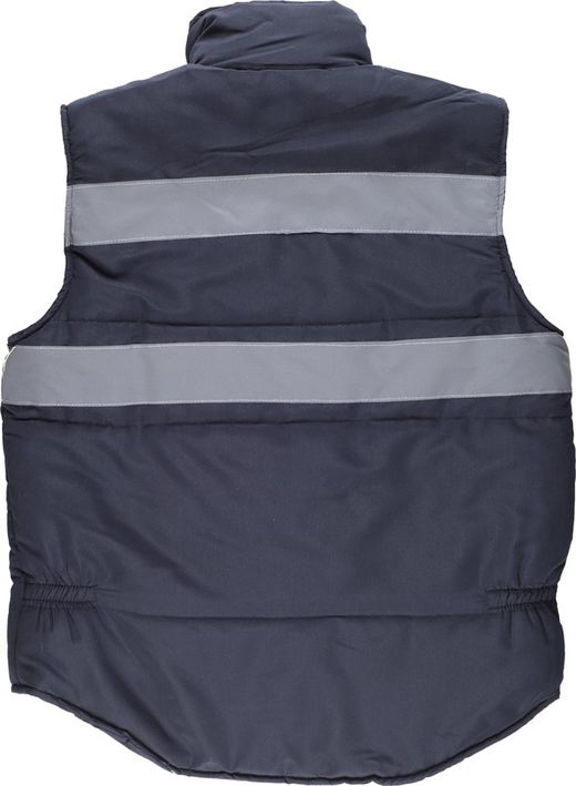 Gepolsterte Weste und Mehrfachtasche mit Windjacke und 2 reflektierenden Bändern Navy