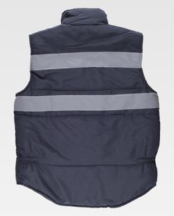 Gepolsterte Weste und Mehrfachtasche mit Windjacke und 2 reflektierenden Bändern Navy
