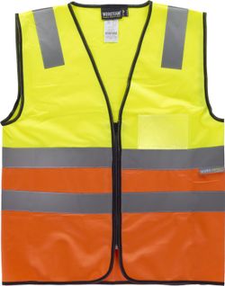 Chaleco bicolor AV con cierre de cremallera  Amarillo / Naranja