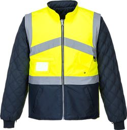 Zweifarbige Warnschutz Wendejacke