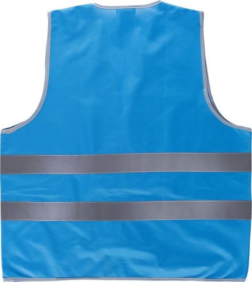 Weste mit anpassbarem Klettverschluss und reflektierenden Bändern Blau