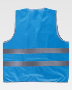 Weste mit anpassbarem Klettverschluss und reflektierenden Bändern Blau