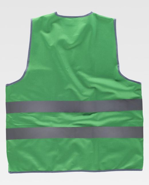 Chaleco con cierre adaptable de velcro reflectantes Verde
