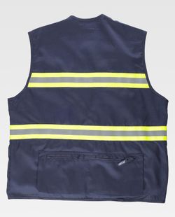 Chaleco con cierre de cremallera bicolor Marino Amarillo