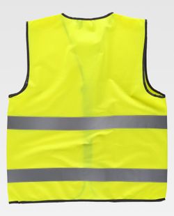 Weste mit Reißverschluss und gut sichtbaren Bändern EN471 Yellow AV