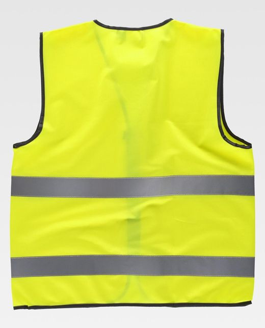 Weste mit Reißverschluss und gut sichtbaren Bändern EN471 Yellow AV