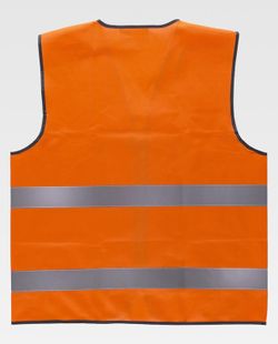 Weste mit Reißverschluss und gut sichtbaren Bändern EN471 Orange AV