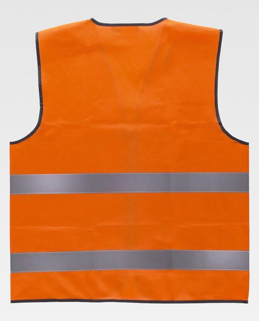 Weste mit Reißverschluss und gut sichtbaren Bändern EN471 Orange AV