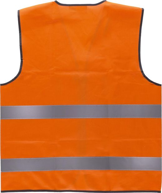 Weste mit Reißverschluss und gut sichtbaren Bändern EN471 Orange AV